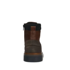 Donkerbruine Hoge Leren Veterboots^Sacha Best