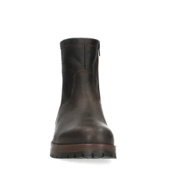 Donkerbruine Leren Boots Met Imitatiebont^Sacha Best