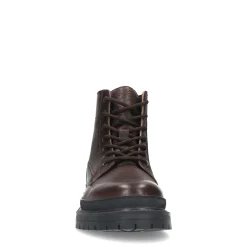 Donkerbruine Leren Veterboots^Sacha Cheap