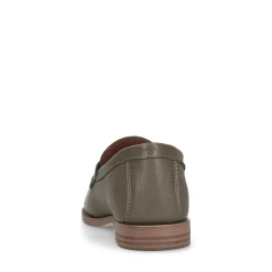 Donkergroene Leren Penny Loafers^Sacha Cheap