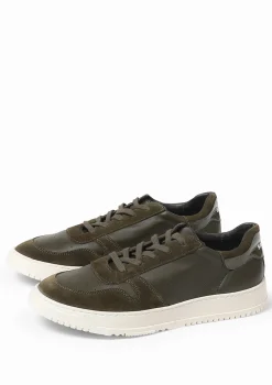 Donkergroene Leren Sneakers^Sacha Outlet