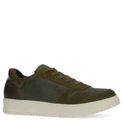 Donkergroene Leren Sneakers^Sacha Outlet