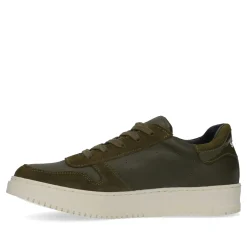 Donkergroene Leren Sneakers^Sacha Outlet