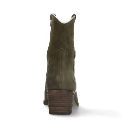 Donkergroene Suede Lage Cowboylaarzen^Sacha Shop