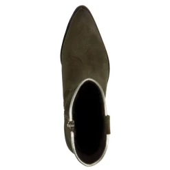 Donkergroene Suede Lage Cowboylaarzen^Sacha Shop