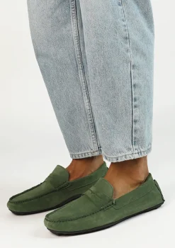 Donkergroene Suede Mocassin Loafers^Sacha Discount