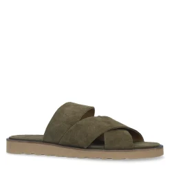 Donkergroene Suede Slippers^Sacha Outlet