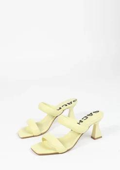 Gele Leren Muiltjes Met Trechterhak^Sacha Cheap