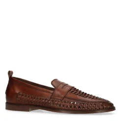 Gevlochten Loafers Cognac^Sacha Store