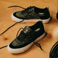 Goliath Donkergroene Nylon Sneakers Met Suede^Sacha Fashion