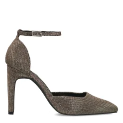 Gouden Glitter Pumps Met Enkelbandje^Sacha New