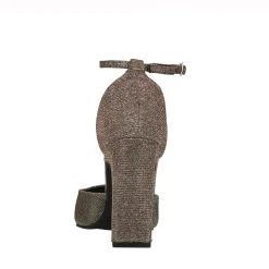 Gouden Glitter Pumps Met Enkelbandje^Sacha New