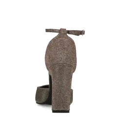 Gouden Glitter Pumps Met Enkelbandje^Sacha New