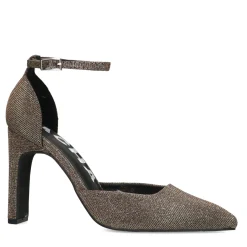 Gouden Glitter Pumps Met Enkelbandje^Sacha New