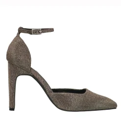 Gouden Glitter Pumps Met Enkelbandje^Sacha New