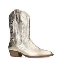 Gouden Leren Cowboylaarzen^Sacha Hot