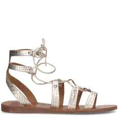 Gouden Leren Sandalen^Sacha Best