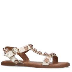 Gouden Leren Sandalen Met Studs^Sacha Discount