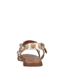 Gouden Leren Sandalen Met Studs^Sacha Discount