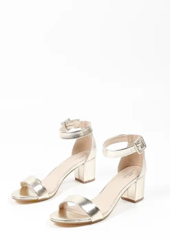 Gouden Sandalen Met Hak^Sacha Fashion