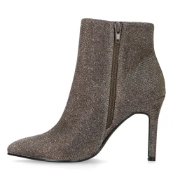 Gouden Shiny Enkellaarsjes Met Hak^Sacha Sale