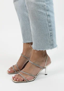 Gouden Strass Sandalen Met Hak^Sacha Cheap
