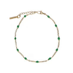 Goudkleurige Armband Met Groene Kraaltjes^Sacha Cheap