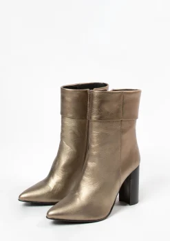 Goudkleurige Enkellaarsjes Met Hak^Sacha Best Sale