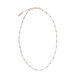 Goudkleurige Ketting Met Roze Kraaltjes^Sacha Discount