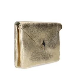 Goudkleurige Leren Crossbody Bag^Sacha Shop