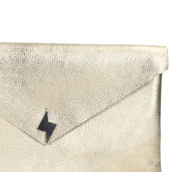 Goudkleurige Leren Crossbody Bag^Sacha Shop