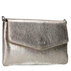 Goudkleurige Leren Schoudertas^Sacha Fashion