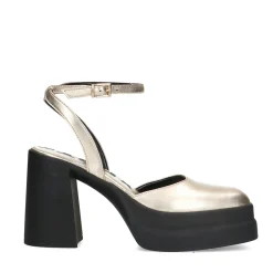 Goudkleurige Metallic Pumps Met Plateau Hak^Sacha Shop