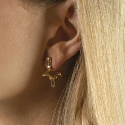 Goudkleurige Star Oorringen^Sacha Outlet