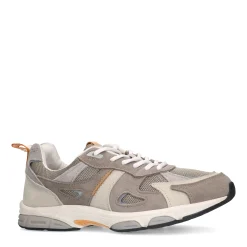 Grijze Leren Sneakers Met Suede Details^Sacha Store