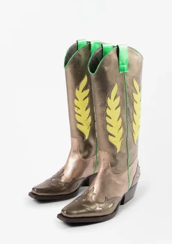 Grijze Metallic Cowboylaarzen^Sacha Best