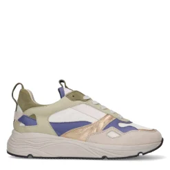 Groene Dad Sneakers Met Paarse En Goudkleurige Details^Sacha Store