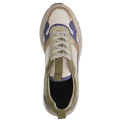 Groene Dad Sneakers Met Paarse En Goudkleurige Details^Sacha Store
