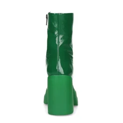 Groene Enkellaarsjes Met Plateau Hak^Sacha Outlet