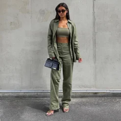 Groene Hak Sandalen Met Bandjes^Sacha Cheap