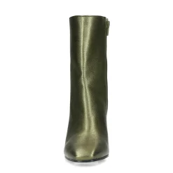 Groene Metallic Enkellaarsjes Met Hak^Sacha Cheap
