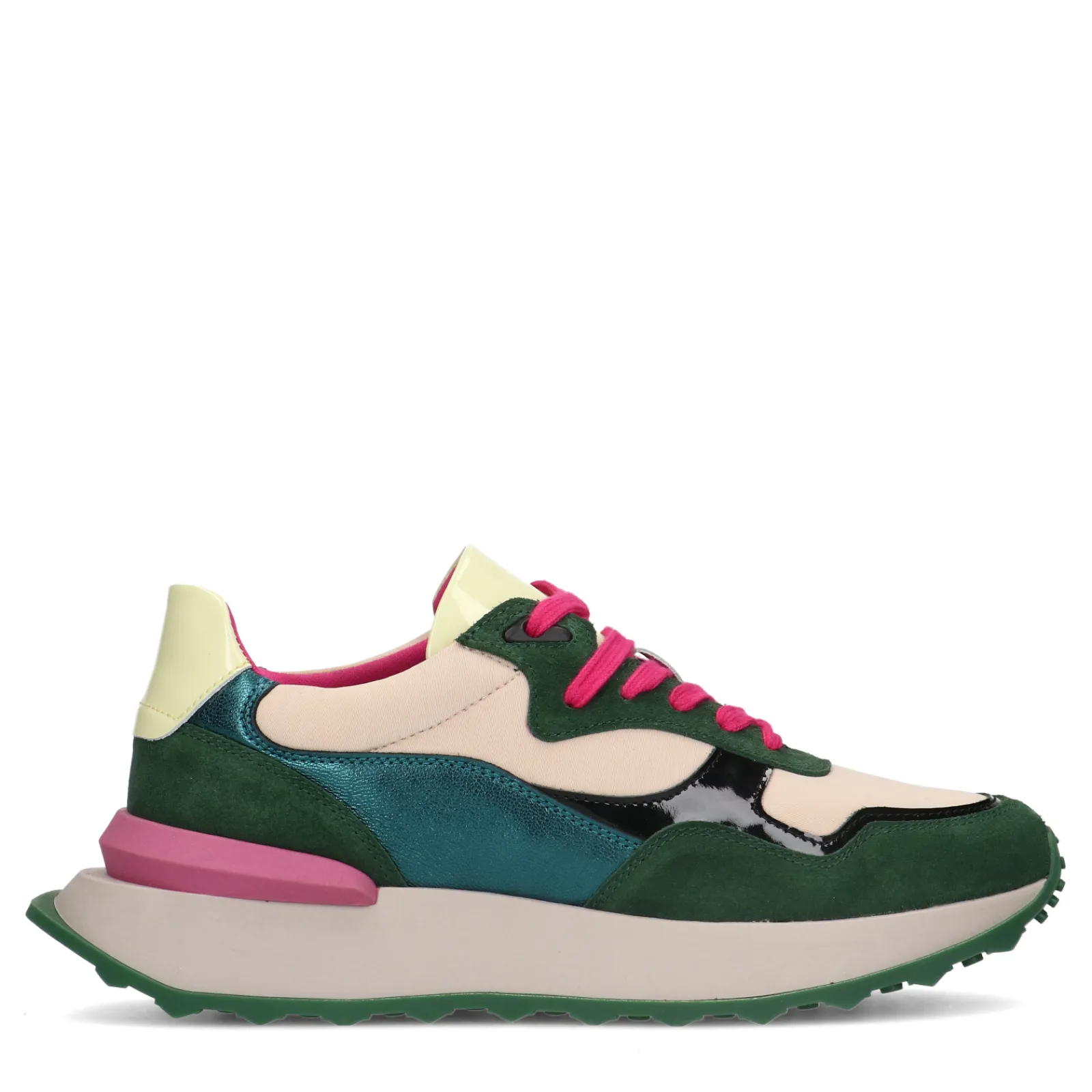 Groene Multicolor Sneakers^Sacha Fashion