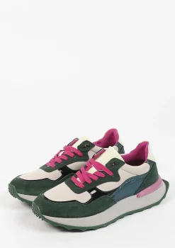 Groene Multicolor Sneakers^Sacha Fashion