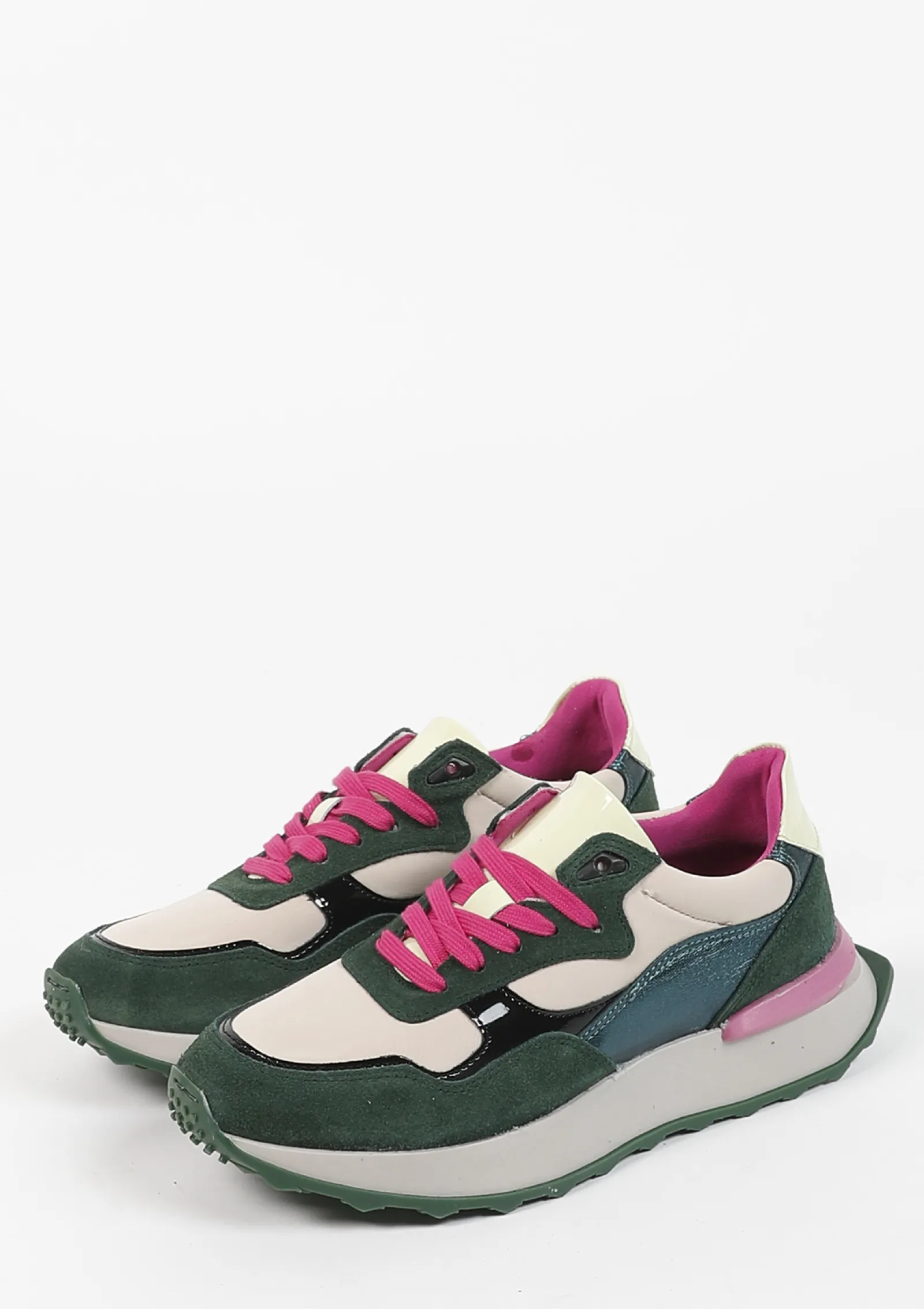 Groene Multicolor Sneakers^Sacha Fashion