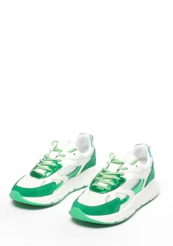 Groene Sneakers Met Metallic Details^Sacha New