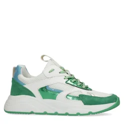 Groene Sneakers Met Metallic Details^Sacha New