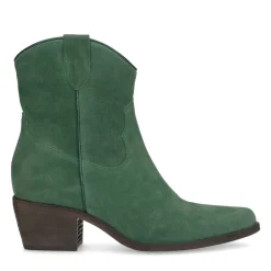 Groene Suede Lage Cowboylaarzen^Sacha Clearance