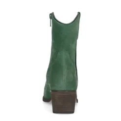 Groene Suede Lage Cowboylaarzen^Sacha Clearance