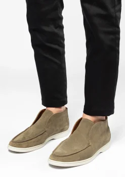 Groene Suede Loafers^Sacha New