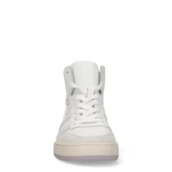 Halfhoge Witte Leren Sneakers Met Lila Zool^Sacha Cheap